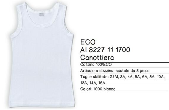 - 8227 CANOTTIERE BIMBA S/L COTONE 2/10